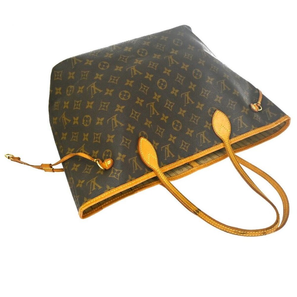 LOUIS VUITTON Neverfull MM Shoulder Tote Bag Monogram Leather - Picture 15 of 15